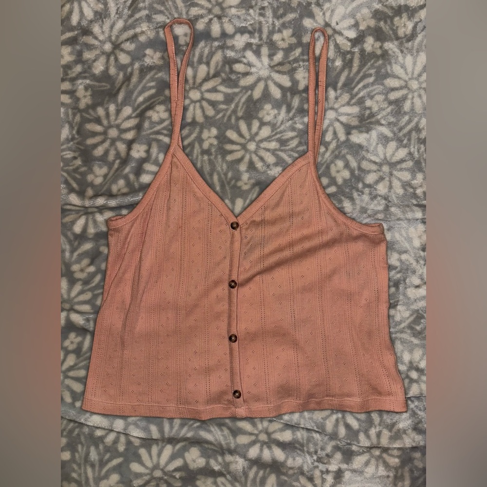 Volcom Pink Button-Down Top